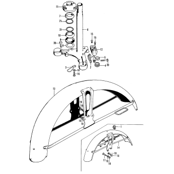 STEERING STEM + FRONT FENDER