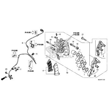 RIGHT FRONT BRAKE CALIPER