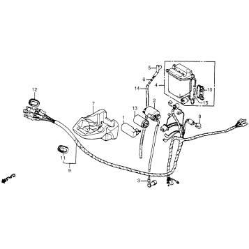WIRE HARNESS + IGNITION COIL + BATTERY 81