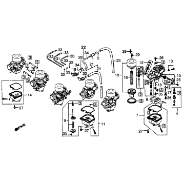 CARBURETOR COMP. PARTS 79