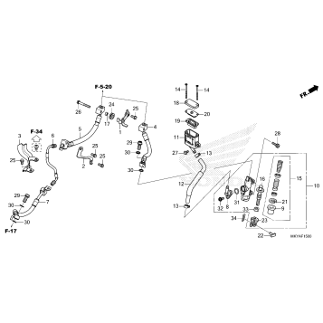 REAR BRAKE MASTER        CYLINDER