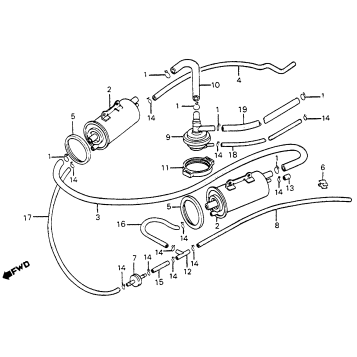 CANISTER (AC) + PURGE CONTROL VALVE (AC)