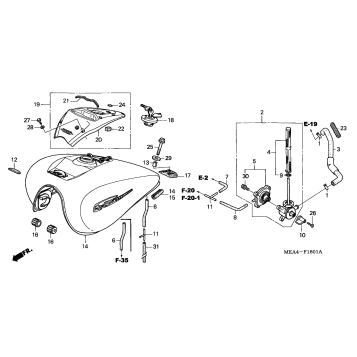 FUEL TANK                (VTX1300S'04-'07)        (VTX1300R'05-'07)