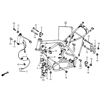 FRAME + IGNITION COIL 83