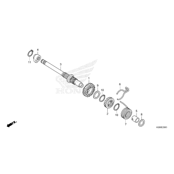 KICK STARTER SPINDLE