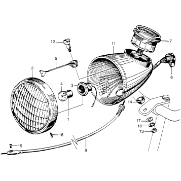 HEADLIGHT + SPEEDOMETER