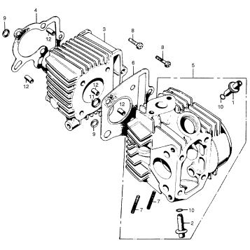 CYLINDER HEAD + CYLINDER