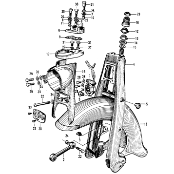 FRONT FORK + FRONT FENDER + HORN