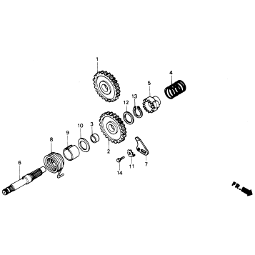 KICK STARTER SPINDLE