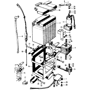 BATTERY + RECTIFIER + MAGNETIC SWITCH