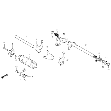 SHIFT DRUM + SHIFT FORK