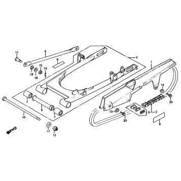 SWINGARM + CHAIN CASE