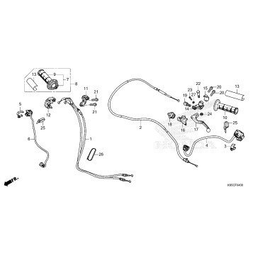HANDLE LEVER@SWITCH@CABLE