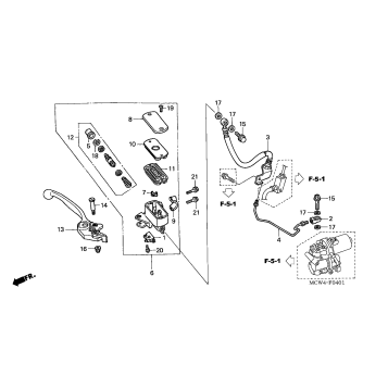 FRONT BRAKE MASTER       CYLINDER (ABS)