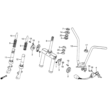 HANDLEBAR + FRONT FORK