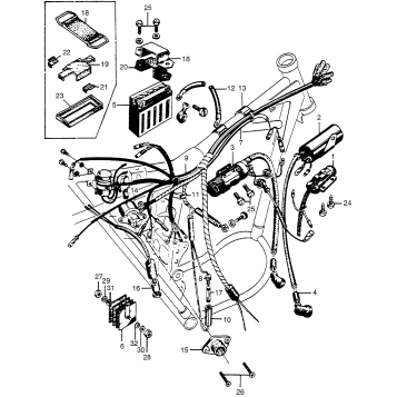 WIRE HARNESS + BATTERY