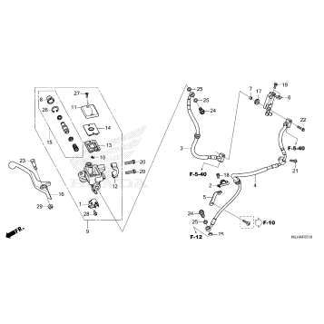 FRONT BRAKE MASTER       CYLINDER (CMX500A/A2)