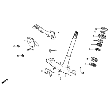 STEERING STEM + HORN