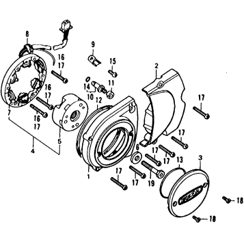 LEFT CRANKCASE COVER + ALTERNATOR