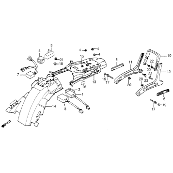 REAR FENDER + SPARK UNIT