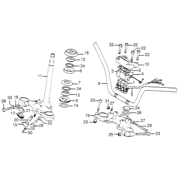 HANDLEBAR + STEM + TOP BRIDGE