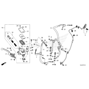 FRONT BRAKE MASTER       CYLINDER