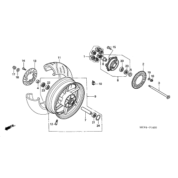 REAR WHEEL ('00-'01)