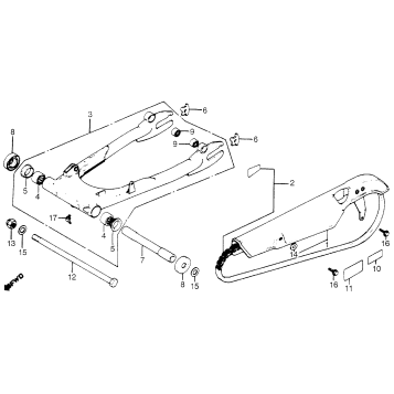 SWINGARM + CHAIN CASE
