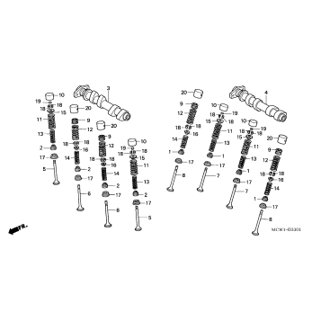 CAMSHAFT@VALVE (RR.)