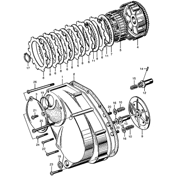 CLUTCH + LEFT CRANKCASE COVER