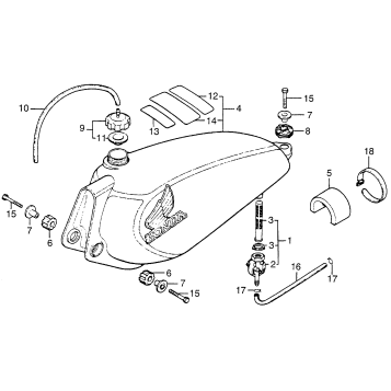 FUEL TANK + FUEL VALVE