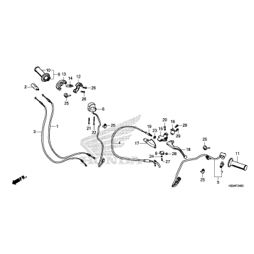 HANDLE LEVER@SWITCH@CABLE
