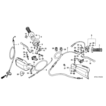 HANDLE LEVER + CABLE