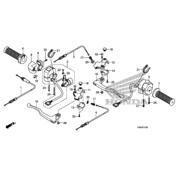 HANDLE LEVER@SWITCH@CABLE