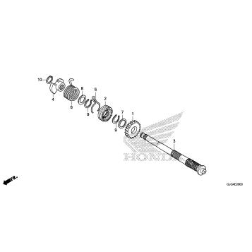 KICK STARTER SPINDLE