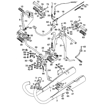 CB MUFFLER + STAND + PEDAL