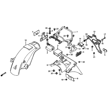 REAR FENDER + SPARK UNIT