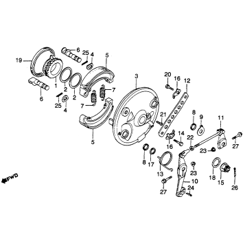 FRONT BRAKE + FRONT BRAKE PANEL