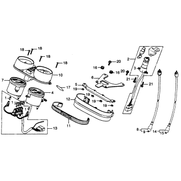 CB40TII KEY SET + SPEEDOMETER + TACHOMETER
