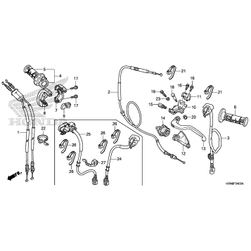 HANDLE LEVER@SWITCH@CABLE
