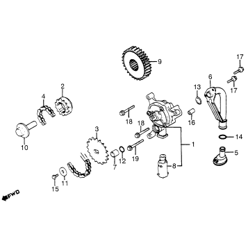 OIL PUMP + PRIMARY DRIVE GEAR