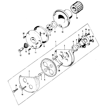 OIL FILTER ROTOR + OIL PUMP