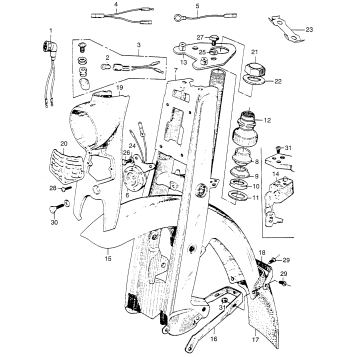 FRONT FORK + FRONT FENDER