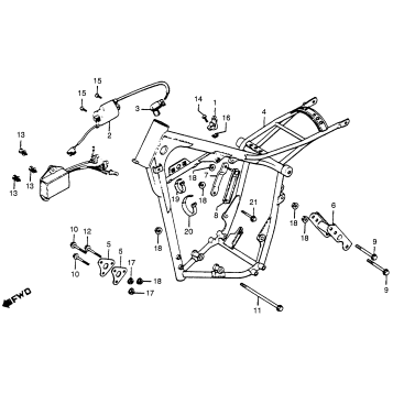 FRAME + IGNITION COIL 78-79
