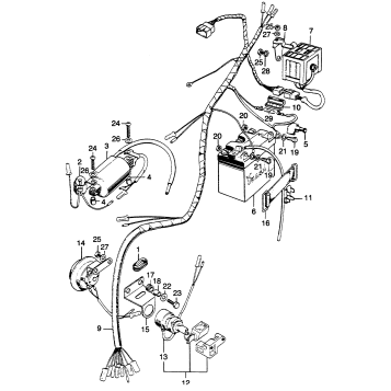 WIRE HARNESS + BATTERY