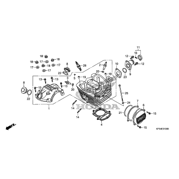 CYLINDER HEAD COVER + CYLINDER HEAD