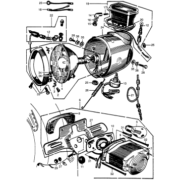 HEADLIGHT + METER + TAILLIGHT