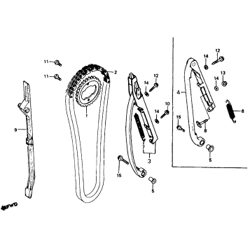 CAM CHAIN + TENSIONER 81-82