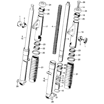 CL175 FRONT FORK K4-K6
