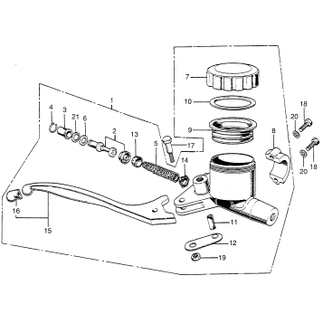 CB350G MASTER BRAKE CYLINDER